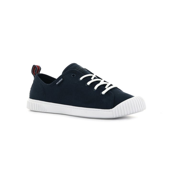 Baskets Palladium Easy Dentelle Tela Low Tops Femme Bleu Marine | FR RWZ596G